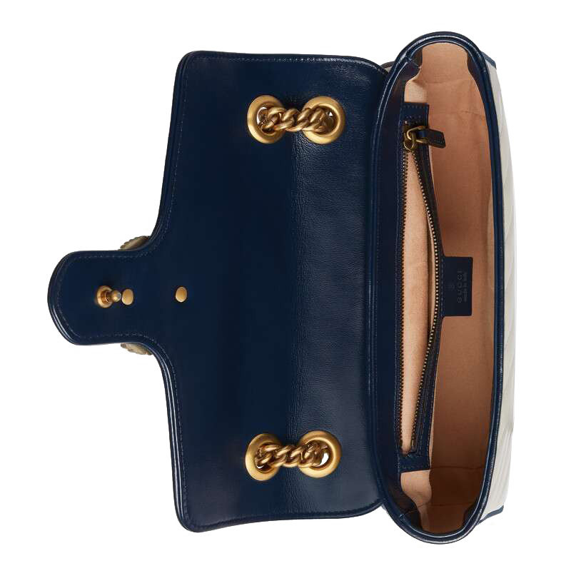 gucci /古驰gg marmont拼色单肩包 奢殿女士包袋