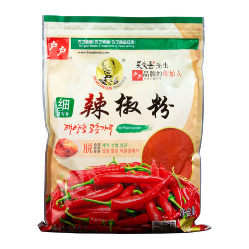 户户细辣椒粉1kg韩式泡菜韩国料理专用辣白菜烧烤鸡吴文善辣椒面 - 图3