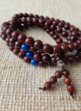 大叶紫檀108颗多圈手串男女款