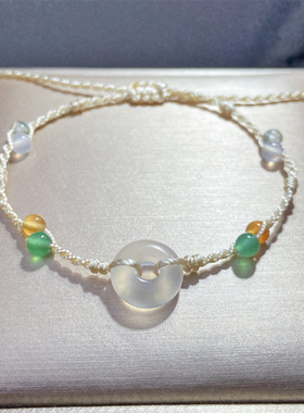 男女玛瑙复古元宝手链