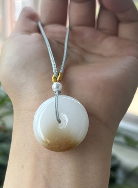 男女金丝玉平安扣玉坠