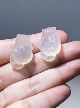 躲猫猫冰透玉髓猫猫吊坠