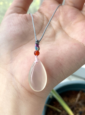 男女玉髓水滴项坠高冰