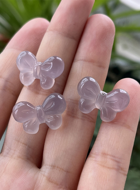 男女玉髓冰透吊坠蝴蝶