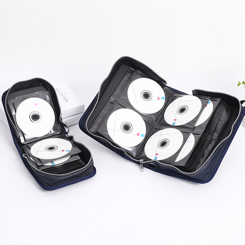 简创大容量CD包加厚牛仔布光盘包碟片盒128片装DVD盒碟片包 - 图2