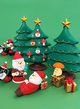 日式猫ZAKKA蘑菇圣诞节装饰品小摆件送女生创意氛围节日礼物