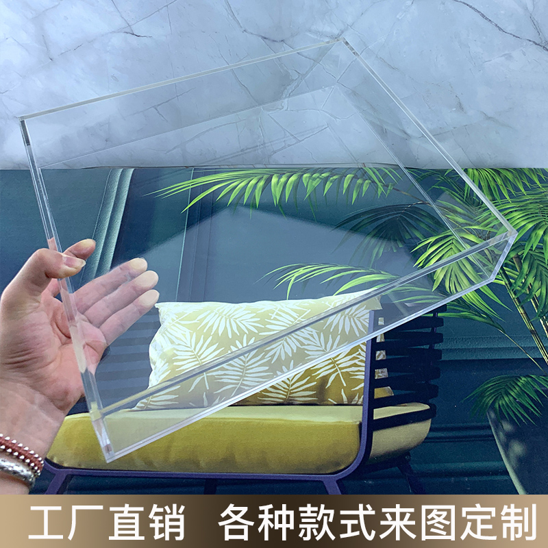 一体式亚克力盒子高透明展示盒五面收纳盒有机玻璃箱防尘罩子定制-图1
