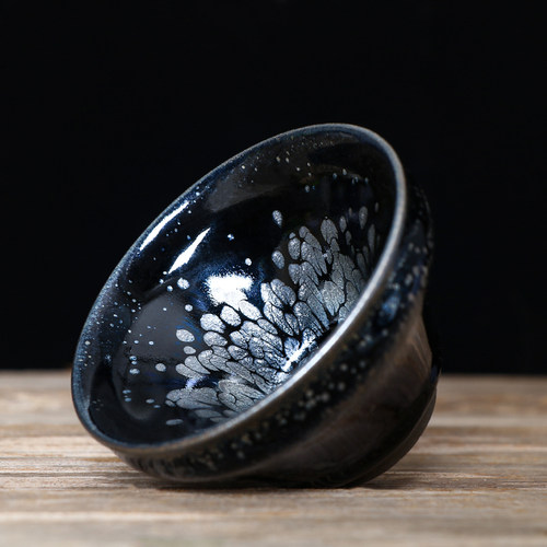 宋风居 名家阙梅娇建盏茶杯主人杯纯手工功夫原矿铁胎天目盏茶具 - 图1