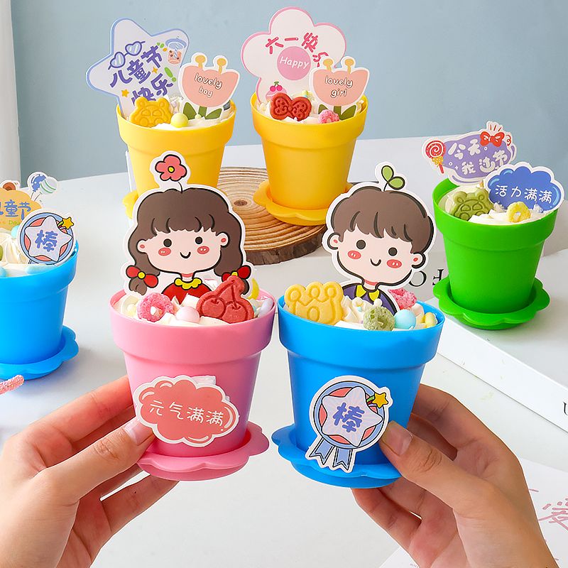 70ml盆栽慕斯杯蛋糕杯一次性慕斯蛋糕杯防尘高脚甜品点心展示架 - 图2