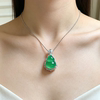 Myanmar A-grade high-ice imperial green jade pendant ring