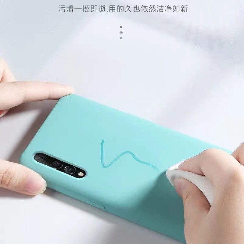 oppo reno10倍变焦手机壳适用reno3/3pro液态硅胶古董白realme X耐脏不褪色半包保护套 - 图1