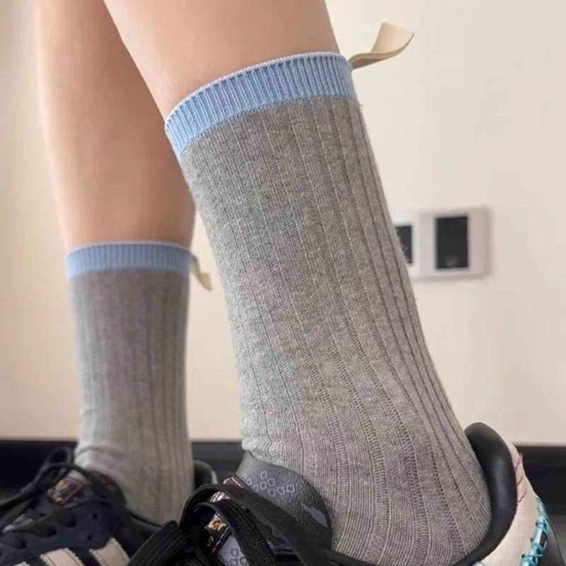 灰色袜子女秋冬款中筒袜纯棉韩国2025新款爆款堆堆袜长筒袜春秋季,淘宝优惠券,粉丝福利购,淘宝优惠卷