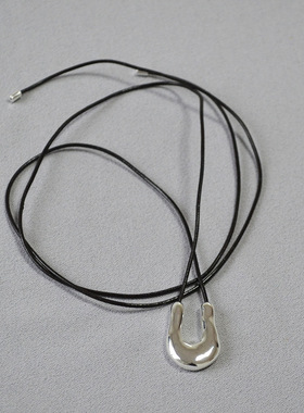 u型马蹄项链毛衣链潮酷不规则女