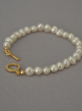 手链米粒珍珠不规则法式女士优雅