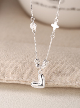 槐序HX【爱心系列】925银爱心项链女夏小众甜美气质百搭通勤项链