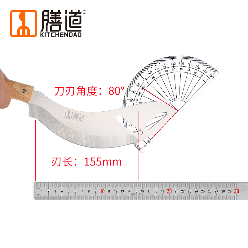 膳道切药材铡刀家用铡刀切灵芝三七人参闸刀切片刀扎刀药材切片机 - 图3