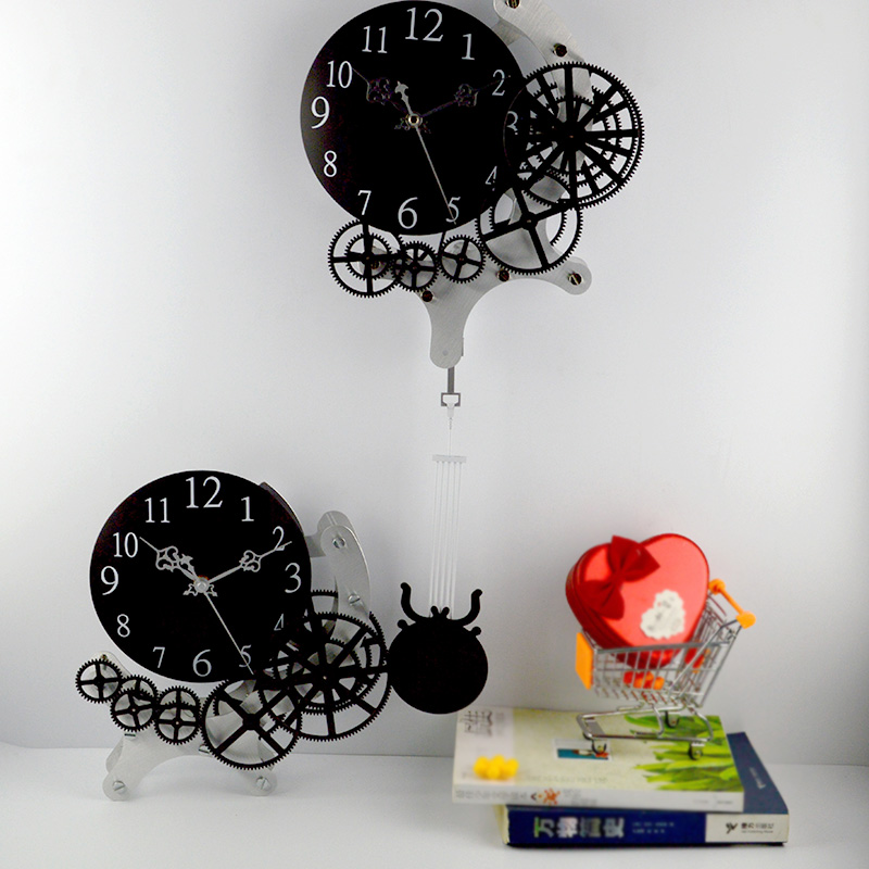 德国挂钟 创意五环齿轮钟个性钟摆壁挂钟时尚客厅钟 齿轮表钟 - 图0