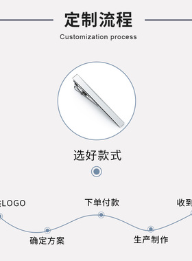 简约金属领带夹定制LOGO