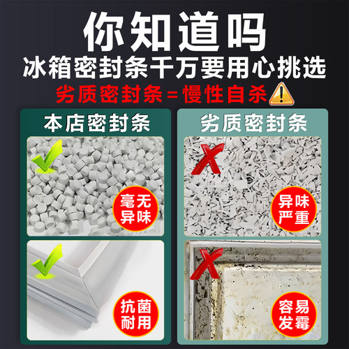 适用美菱BCD 216ZM2B 218ZM2D 216ZM2 188ZM2D冰箱门密封胶条磁条 - 图2