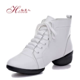 红莉人 Демисезонные танцующие туфли, ботинки, из натуральной кожи, мягкая подошва