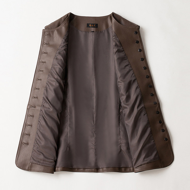 海宁真皮马甲女2025秋季新款绵羊皮通勤常规马夹外套气质百搭显瘦,淘宝优惠券,粉丝福利购,淘宝优惠卷