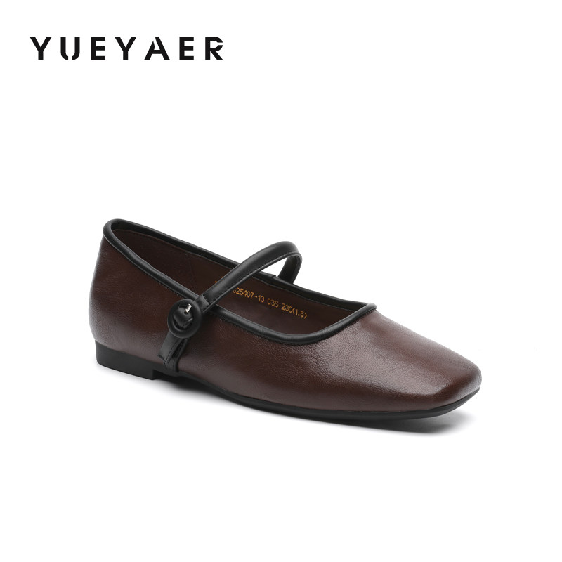 月芽儿法式简约玛丽珍鞋女2026春季新款复古一字扣带平底浅口单鞋,淘宝优惠券,粉丝福利购,淘宝优惠卷