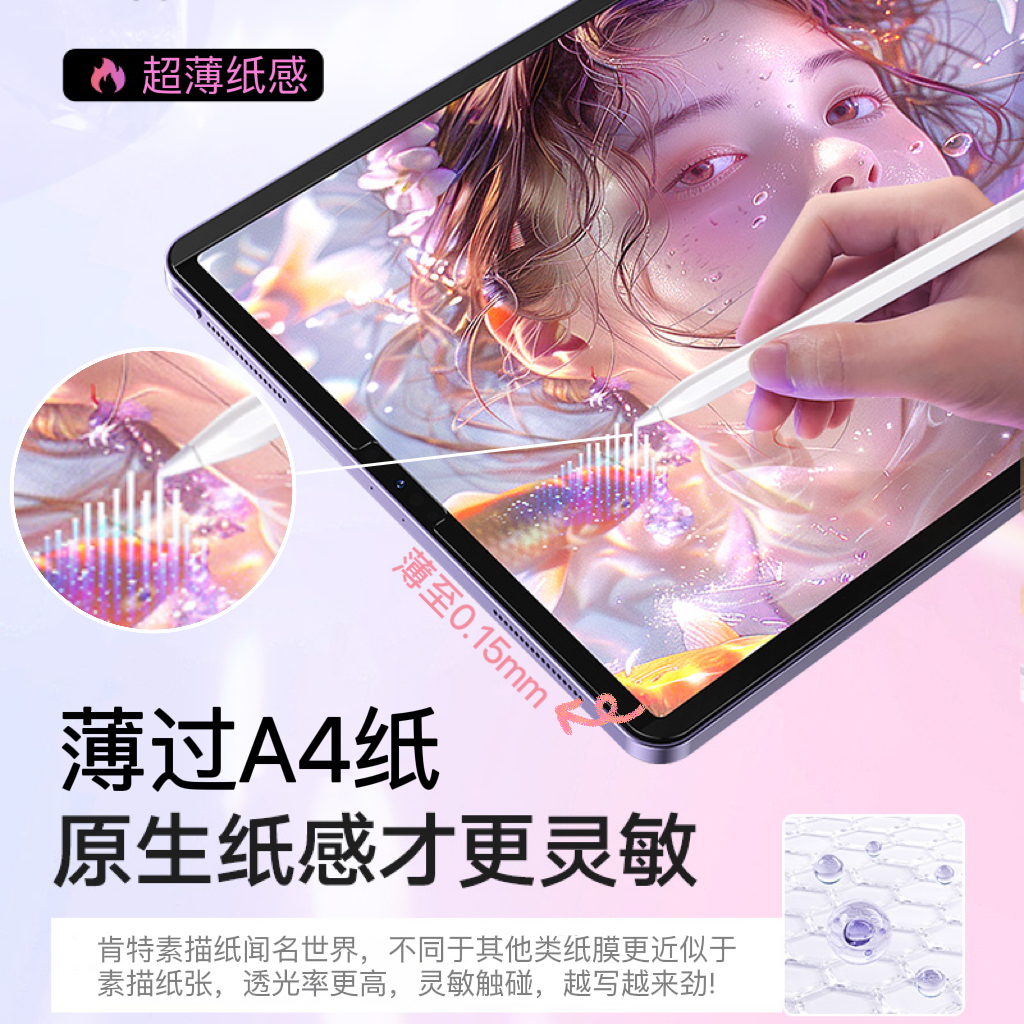 iPadPro类纸膜2024新款平板Air6膜ar适用苹果11寸手写4磁吸12.9贴膜5可拆卸2021mini6磨砂9纸质7钢化膜8画画3-图1