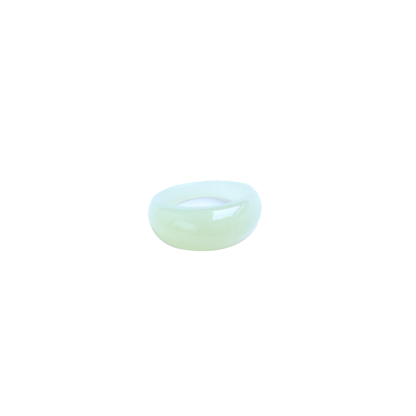 Simple and stylish Hetian jade yellow steamed bun ring