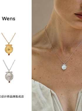 Dare买手店 Wens Jewels编织纹理金币项链金色复古原创首饰气质女