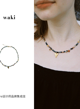 waki花火记忆项链爱心串珠首饰