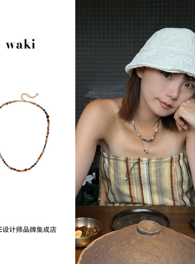 Dare买手店 waki 爪哇岛市集项链天然石串珠复古度假民族风首饰女