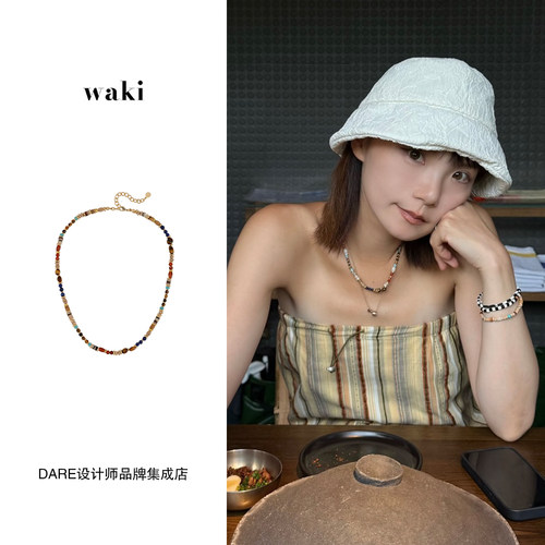 Dare买手店 waki 爪哇岛市集项链天然石串珠复古度假民族风首饰女 - 图1