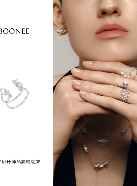 Dare买手店 Boonee 多切面锆石圆珠开口戒原创设计首饰小众精致女