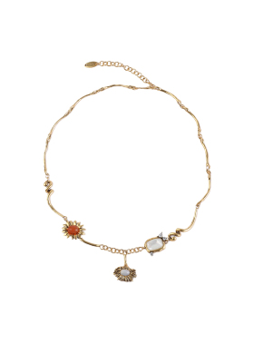 Dare买手店 DACCORD 天然石材藤蔓项链原创设计小众金色复古首饰