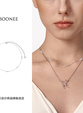 Dare买手店 Boonee正品闪锆拼接多坠短项链chocker设计师首饰原创