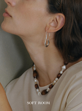 Dare买手店soft room正品珠咖色木珠项链复古原创设计小众chocker