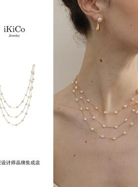 Dare买手店 ikico 晨露珍珠项链复古气质小众长款度假风饰品首饰