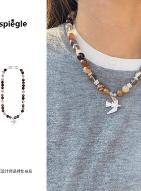 DARE买手店 espiegle 编珠小鸟小众串珠复古原创饰品首饰天然石