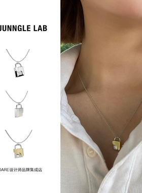 juunnglelab巧克力锁项链锁骨链