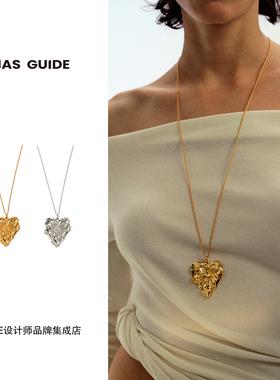 辛芷蕾同款BIAS GUIDE芳心花蕊爱心项链原创设计高级饰品首饰金色