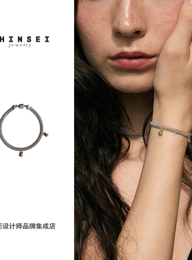 Dare买手店 森制SHINSEI 软链金银分色磁吸手链复古原创饰品首饰