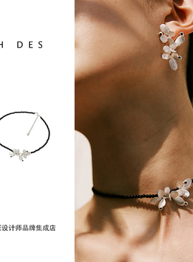 hdes纯银串珠项链露珠项链