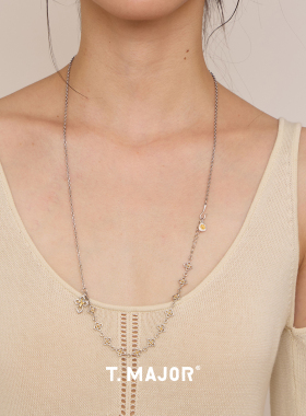 Dare买手店 T.MAJOR 华露基础百搭十字链925银花朵小众原创设计女