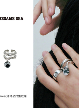 sesamesea斑马石戒指吊坠戒指