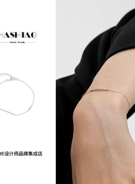 hashtag几何线条明亮式锆石手链