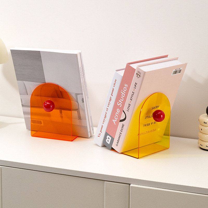 亚克力L型书立多巴胺球球办公室书房学生桌面书立书挡北欧ins风,淘宝优惠券,粉丝福利购,淘宝优惠卷