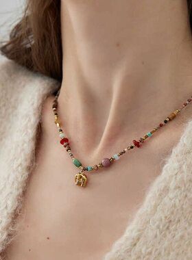 叠轻奢高级感锁骨项饰复古女戴