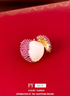 百搭配饰荔枝简约设计感电镀别针