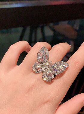 戒指轻奢个性指环开口珍珠手饰