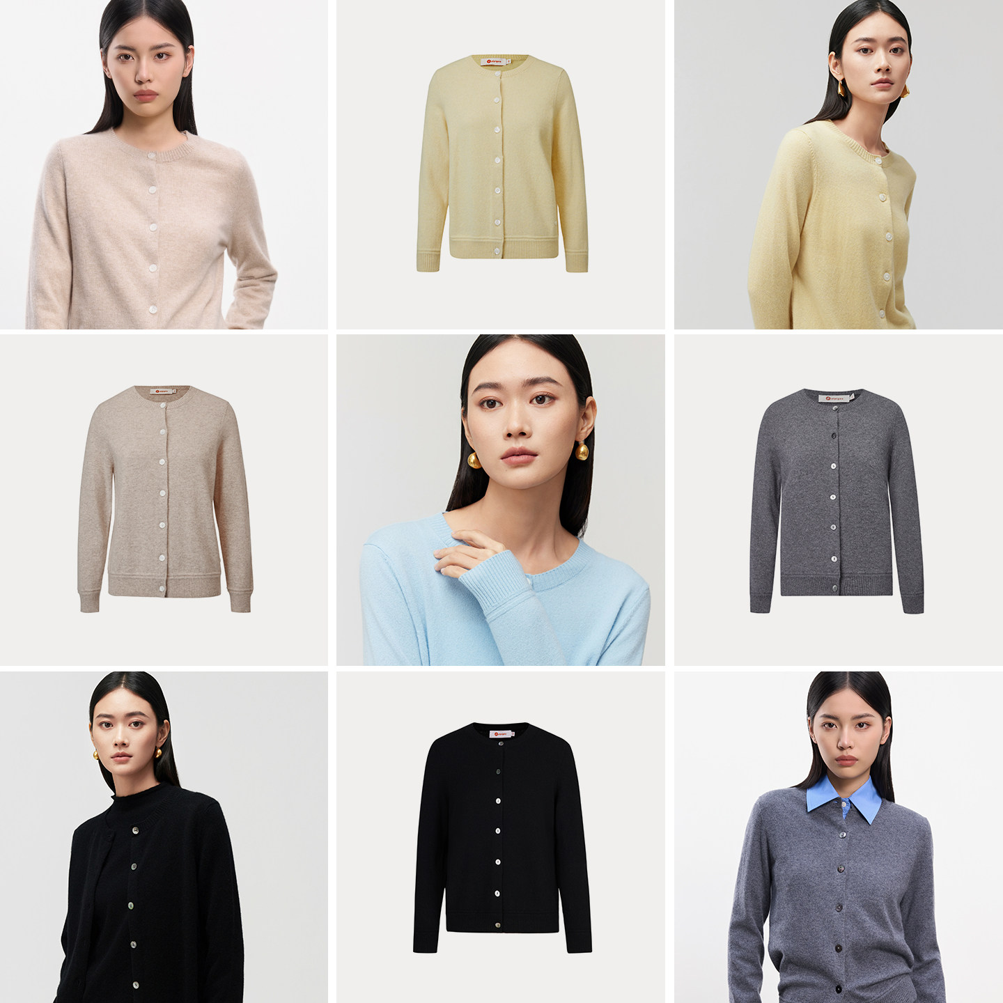 【商场同款】皮皮狗秋冬圆领长袖羊绒开衫基础简约百搭,淘宝优惠券,粉丝福利购,淘宝优惠卷